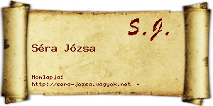 Séra Józsa névjegykártya