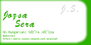 jozsa sera business card